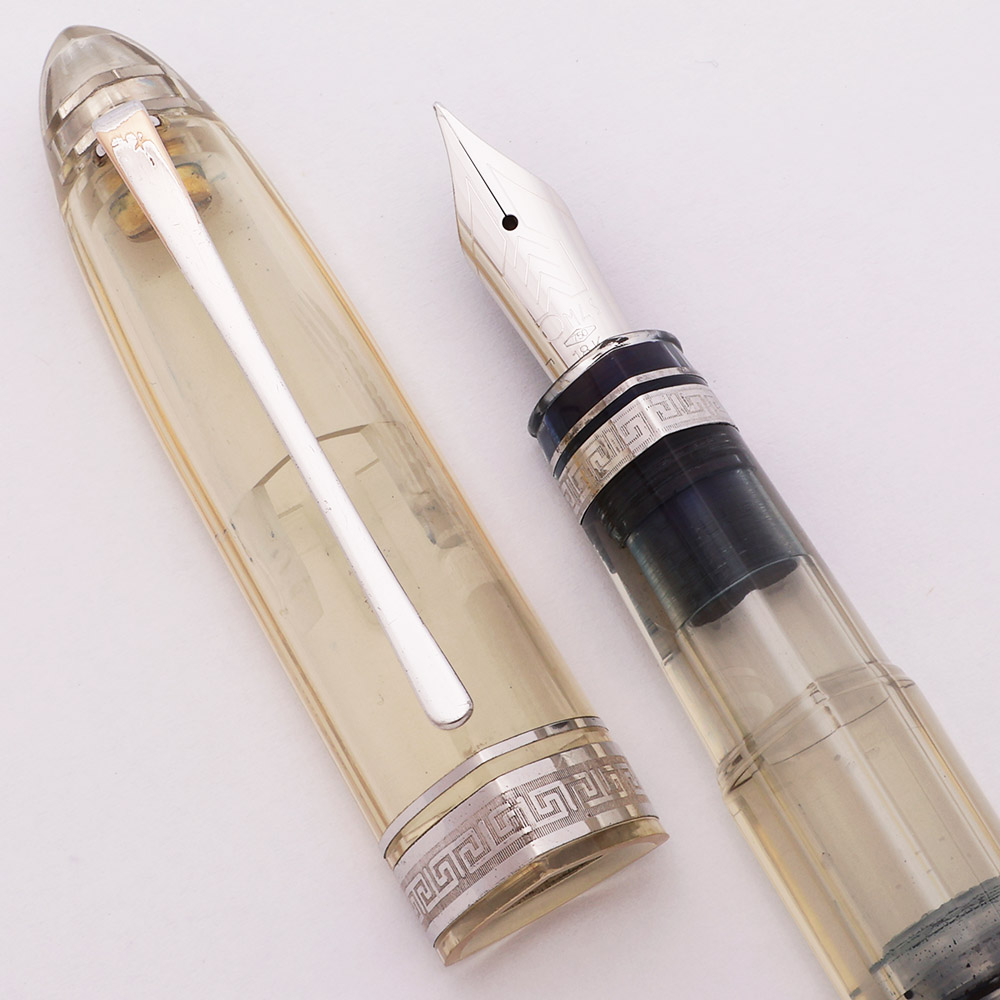 Omas 360 Vision Fountain Pen - Transparent, White Gold Trim
